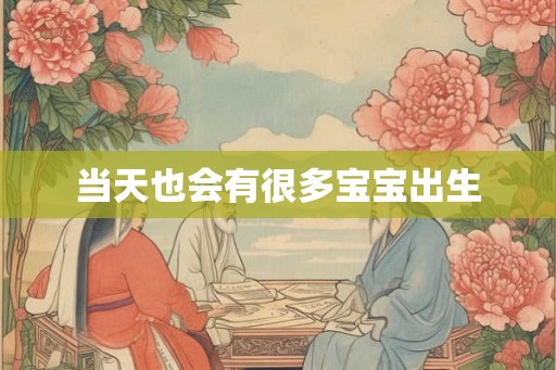 当天也会有很多宝宝出生 当天也会有很多宝宝出生