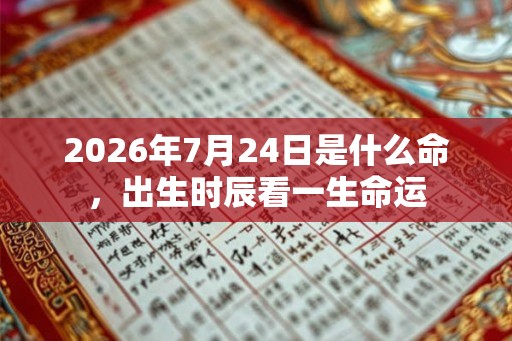 2026年7月24日是什么命,出生时辰看一生命运 2026年7月24日是什么命,出生时辰看一生命运