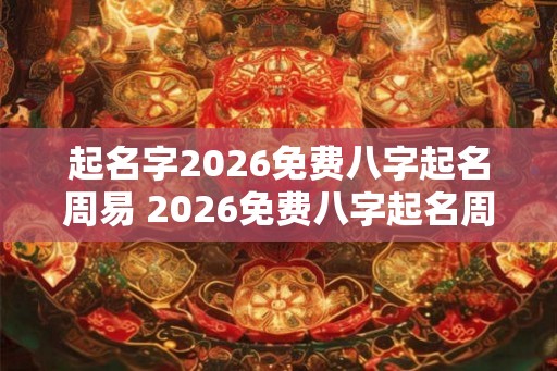起名字2026免费八字起名周易 2026免费八字起名周易怎么样