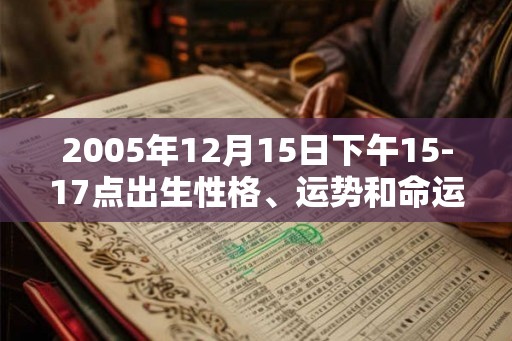 2005年12月15日下午15-17点出生性格、运势和命运