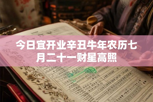今日宜开业辛丑牛年农历七月二十一财星高照 今日宜开业辛丑牛年农历七月二十一财星高照