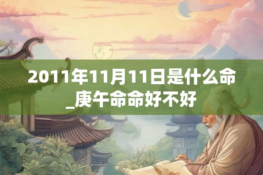 2011年11月11日是什么命_庚午命命好不好