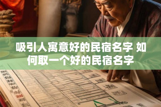 吸引人寓意好的民宿名字 如何取一个好的民宿名字 吸引人寓意好的民宿名字 如何取一个好的民宿名字
