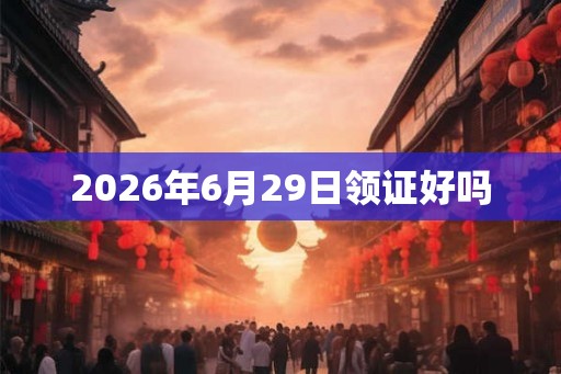 2026年6月29日领证好吗