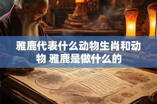 雅鹿代表什么动物生肖和动物 雅鹿是做什么的 雅鹿代表什么动物生肖和动物 雅鹿是做什么的