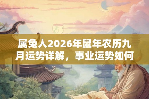 属兔人2026年鼠年农历九月运势详解，事业运势如何？