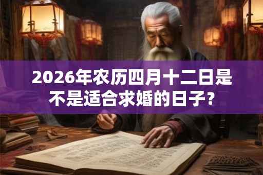2026年农历四月十二日是不是适合求婚的日子？