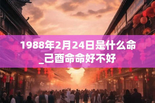 1988年2月24日是什么命_己酉命命好不好 1988年2月24日是什么命_己酉命命好不好