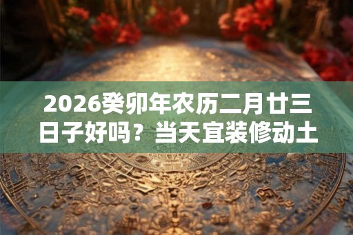 2026癸卯年农历二月廿三日子好吗？当天宜装修动土吗？