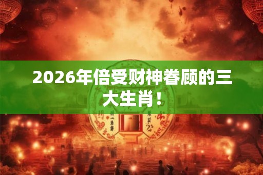 2026年倍受财神眷顾的三大生肖！