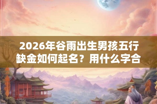 2026年谷雨出生男孩五行缺金如何起名？用什么字合适？