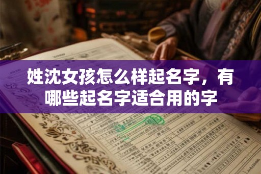 姓沈女孩怎么样起名字，有哪些起名字适合用的字