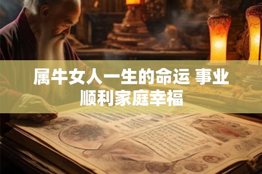 属牛女人一生的命运 事业顺利家庭幸福