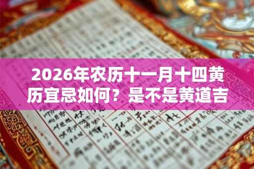 2026年农历十一月十四黄历宜忌如何？是不是黄道吉日？