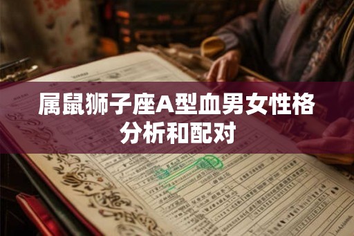属鼠狮子座A型血男女性格分析和配对