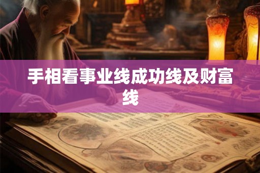 手相看事业线成功线及财富线
