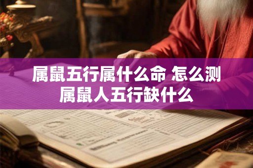 属鼠五行属什么命 怎么测属鼠人五行缺什么