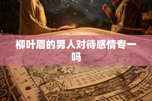 柳叶眉的男人对待感情专一吗