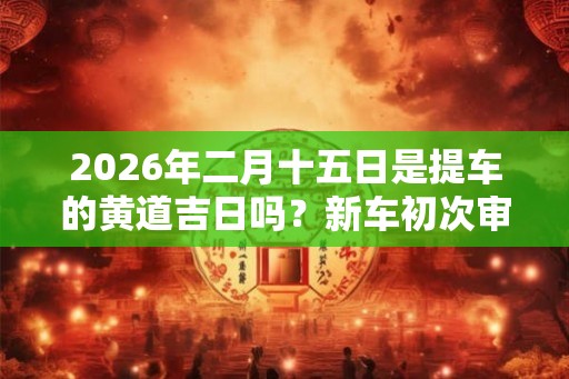 2026年二月十五日是提车的黄道吉日吗？新车初次审车的手续