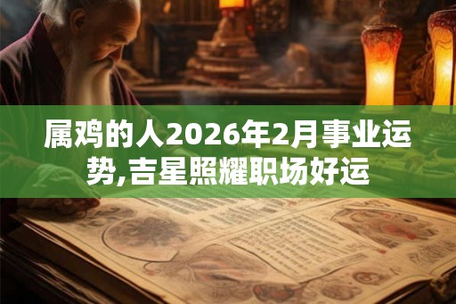 属鸡的人2026年2月事业运势,吉星照耀职场好运 属鸡的人2026年2月事业运势,吉星照耀职场好运