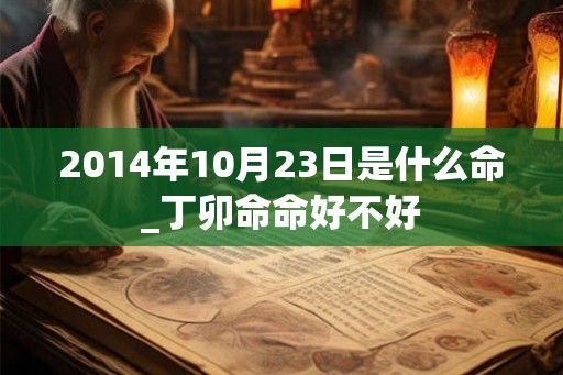 2014年10月23日是什么命_丁卯命命好不好 2014年10月23日是什么命_丁卯命命好不好