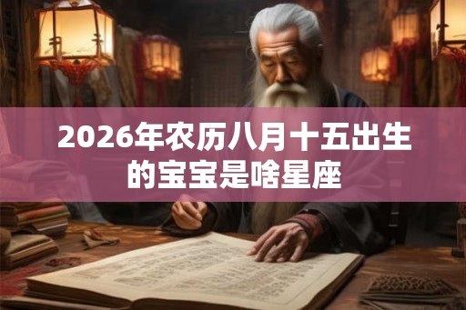 2026年农历八月十五出生的宝宝是啥星座