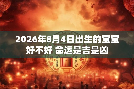 2026年8月4日出生的宝宝好不好 命运是吉是凶 2026年8月4日出生的宝宝好不好 命运是吉是凶