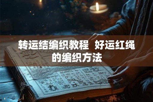 转运结编织教程  好运红绳的编织方法