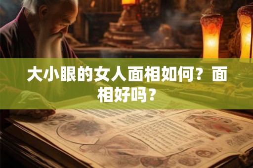 大小眼的女人面相如何？面相好吗？