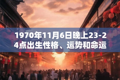 1970年11月6日晚上23-24点出生性格、运势和命运
