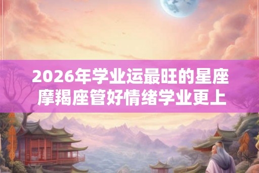 2026年学业运最旺的星座 摩羯座管好情绪学业更上一层楼