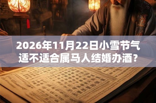 2026年11月22日小雪节气适不适合属马人结婚办酒? 2026年11月22日小雪节气适不适合属马人结婚办酒?