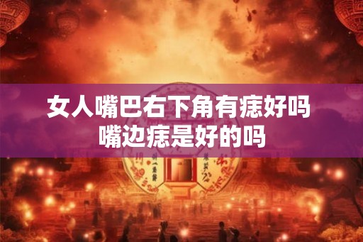 女人嘴巴右下角有痣好吗 嘴边痣是好的吗