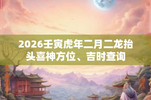 2026壬寅虎年二月二龙抬头喜神方位、吉时查询