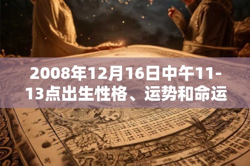 2008年12月16日中午11-13点出生性格、运势和命运