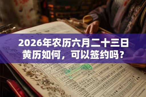 2026年农历六月二十三日黄历如何,可以签约吗? 2026年农历六月二十三日黄历如何,可以签约吗?