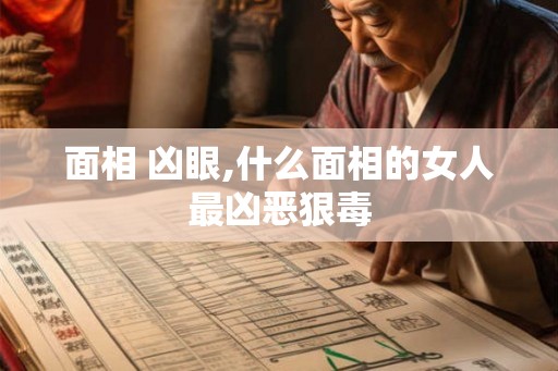 面相 凶眼,什么面相的女人最凶恶狠毒
