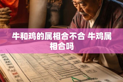 牛和鸡的属相合不合 牛鸡属相合吗