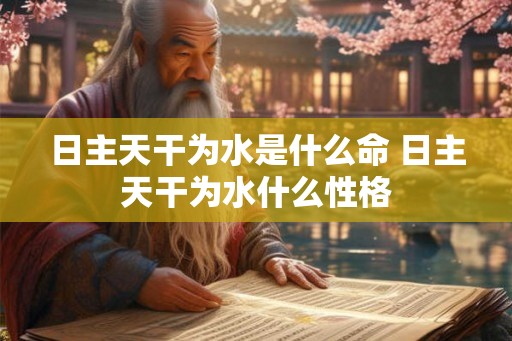 日主天干为水是什么命 日主天干为水什么性格