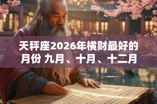 天秤座2026年横财最好的月份 九月、十月、十二月