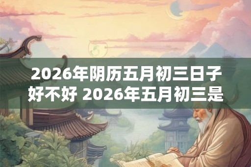 2026年阴历五月初三日子好不好 2026年五月初三是吉日吗
