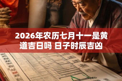 2026年农历七月十一是黄道吉日吗 日子时辰吉凶