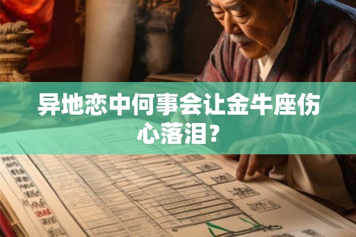 异地恋中何事会让金牛座伤心落泪？