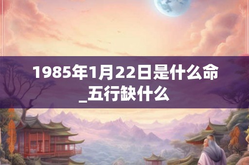 1985年1月22日是什么命_五行缺什么