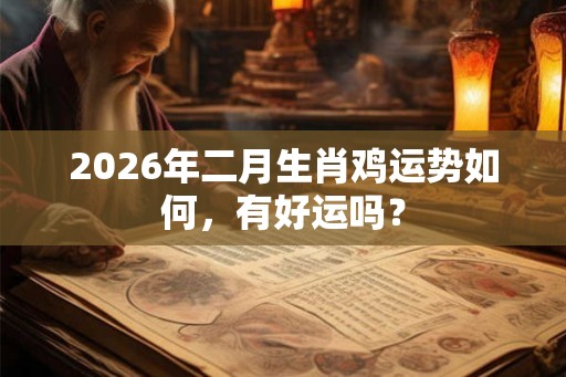2026年二月生肖鸡运势如何，有好运吗？