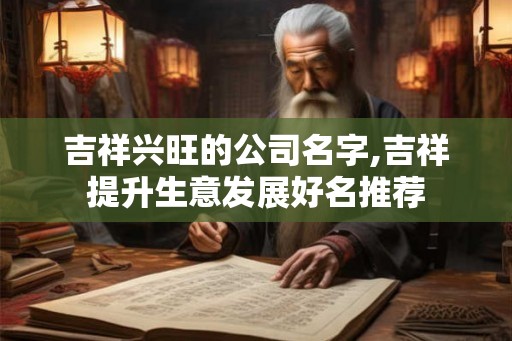 吉祥兴旺的公司名字,吉祥提升生意发展好名推荐