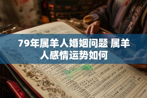 79年属羊人婚姻问题 属羊人感情运势如何