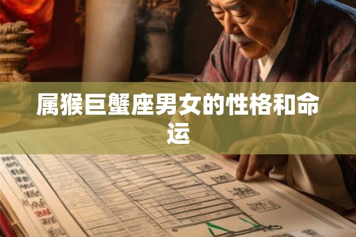 属猴巨蟹座男女的性格和命运 属猴巨蟹座男女的性格和命运