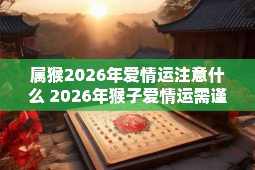 属猴2026年爱情运注意什么 2026年猴子爱情运需谨慎