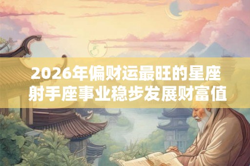 2026年偏财运最旺的星座 射手座事业稳步发展财富值上升